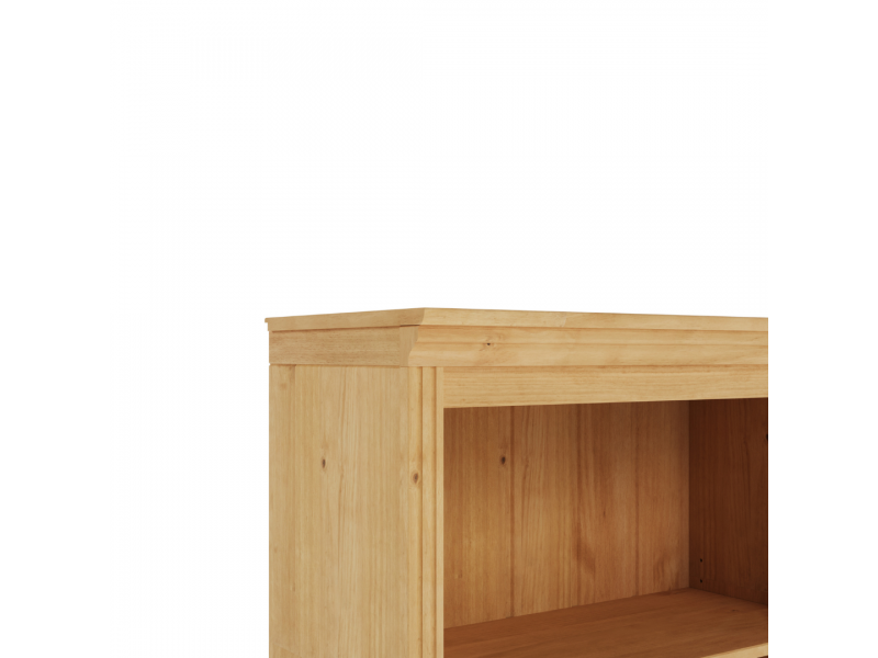 Estante de madeira com 1,19 m no acabamento cera natural / Coleção biblioteca